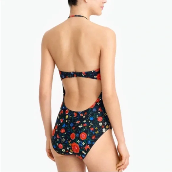 J. Crew Bandeau Floral Swimsuit - Picture 2 of 7